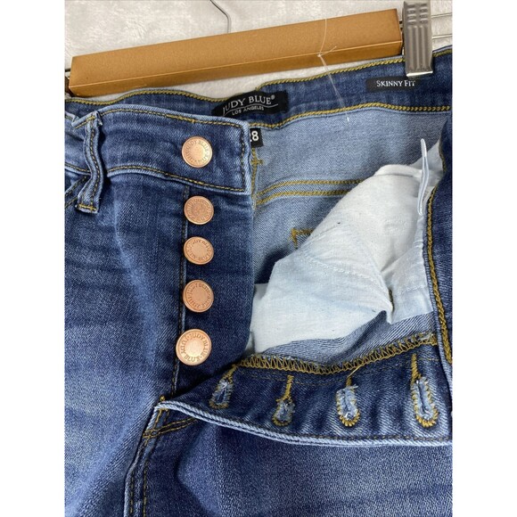 Just Blue Skinny Fit Distressed Raw Hem Style JB82246DK Size 7/28 - Picture 14 of 14